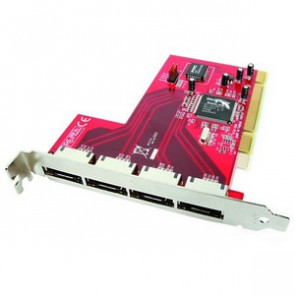 GIC704SR5W6 - Iogear 4 Port eSATA RAID5 PCI Card - PCI - 4 x 7-pin Serial ATA/150 - External SATA