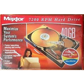 L01J040 - Maxtor DiamondMax 40 GB 3.5 Internal Hard Drive - Retail - IDE Ultra ATA/133 (ATA-7) - 7200 rpm - 2 MB Buffer