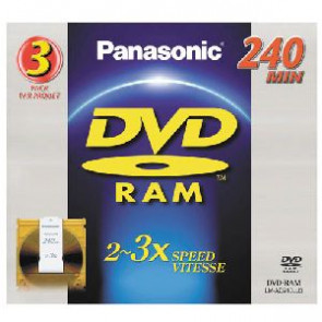 LM-AD240LU3 - Panasonic 3x dvd-RAM Double-Sided Media - 9.4GB - 3 Pack