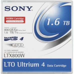 LTX800W/BC - Sony LTX800W LTO Ultrium 4 WORM Data Cartridge with Barcode Labeling - LTO Ultrium - LTO-4 - 800 GB (Native) / 1.60 TB (Compressed)