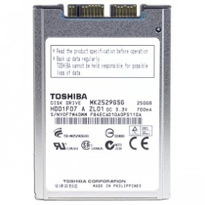 MK2529GSG - Toshiba 250GB 5400RPM SATA 3Gb/s 8MB Cache Hot Swappable 1.8-inch Hard Drive