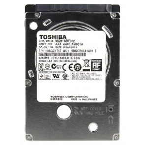 MQ01ABF032 - Toshiba 320GB 5400RPM SATA 6GB/s 32MB Cache 2.5-inch 7MM Internal Solid State HYBRID Drive