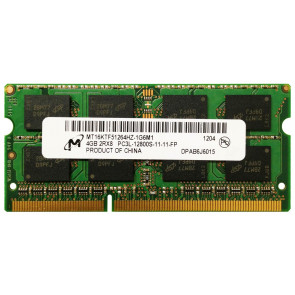 MT16KTF51264HZ-1G6M1 - Micron Technology 4GB DDR3-1600MHz PC3-12800 non-ECC Unbuffered CL11 204-Pin SoDimm 1.35V Low Voltage Dual Rank Memory Module