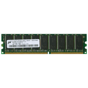 MT18VDDT12872AG-265 - Micron Technology 1GB DDR-266MHz PC2100 ECC Unbuffered CL2.5 184-Pin DIMM 2.5V Memory Module