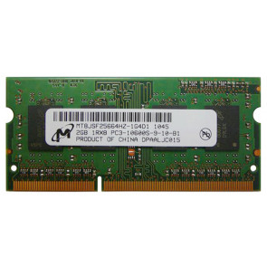 MT8JSF25664HZ-1G4D1 - Micron Technology 2GB DDR3-1333MHz PC3-10600 non-ECC Unbuffered CL9 204-Pin SoDimm 1.35V Low Voltage Memory Module