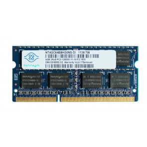 NT4GC64B8HB0NS-DI - Nanya 4GB DDR3-1600MHz PC3-12800 non-ECC Unbuffered CL11 204-Pin SoDimm 1.35V Low Voltage Dual Rank Memory Module