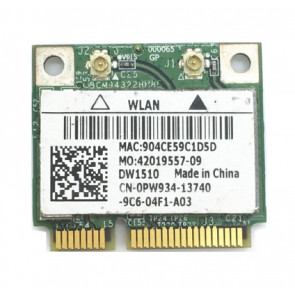 PW934 - Dell 1510 IEEE 802.11n Mini PCI-Express Wi-Fi Adapter Refurbished 270 Mbps Internal
