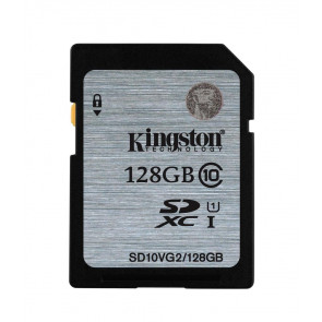 SD10VG2/128GB - Kingston 128GB Class 10 SDXC UHS-I 45MB/s Read Flash Memory Card