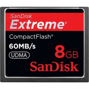 SDCFX-008G-X46 - SanDisk 8GB Extreme CompactFlash 60MB/s UDMA Memory Card