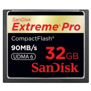 SDCFXP-032G-X46 - SanDisk 32GB Extreme Pro 600x 90MBps Read/Write UDMA Type I CompactFlash Memory Card