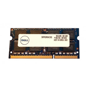 SNPN2M64C/8G - Dell 8GB DDR3-1600MHz PC3-12800 non-ECC Unbuffered CL11 204-Pin SoDimm 1.35V Low Voltage Memory Module