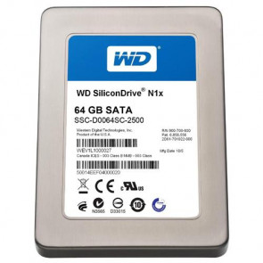SSC-D0064SC-2500 - Western Digital SiliconDrive 64GB SATA 3Gbps 2.5-inch SLC Solid State Drive (Refurbished)