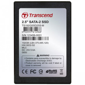 TS192GSSD25S-M - Transcend 192 GB Internal Solid State Drive - 2.5 - SATA/300 - Hot Swappable