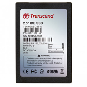 TS64GSSD18M-M - Transcend SSD18M 64 GB External Solid State Drive - 1.8 USB 2.0 eSATA - Hot Swappable
