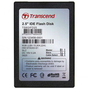 TS8GIFD25 - Transcend TS8GIFD25 8 GB Internal Solid State Drive - 2.5 - IDE