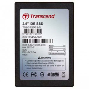 TS8GSSD25-S - Transcend 8 GB Internal Solid State Drive - 2.5 - IDE Ultra ATA/100 (ATA-6)