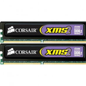 TWIN2X4096-6400C5C-A - Corsair 4GB Kit (2 X 2GB) DDR2-800MHz PC2-6400 non-ECC Unbuffered CL6 240-Pin DIMM 1.8V Memory