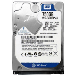 WD7500BPVX - Western Digital Blue 750GB 5400RPM SATA 6GB/s 8MB Cache 2.5-inch 9.5mm Hard Drive